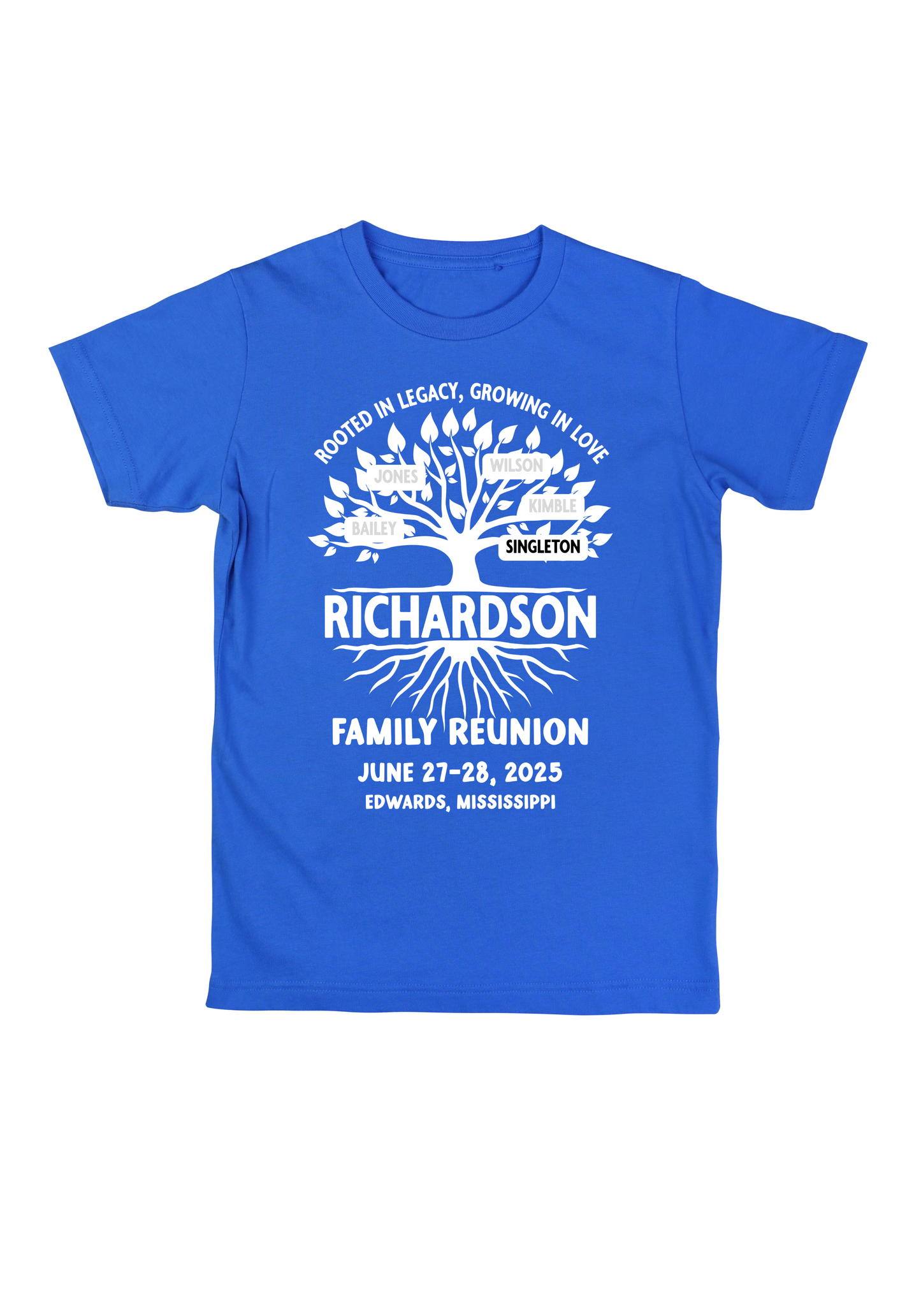 Family Reunion Tee Royal Blue (S. Sawyer)
