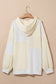 Plus Size Ivory Color Block Hoodie