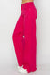 RISEN High Rise Wide Leg Jeans - Fushsia