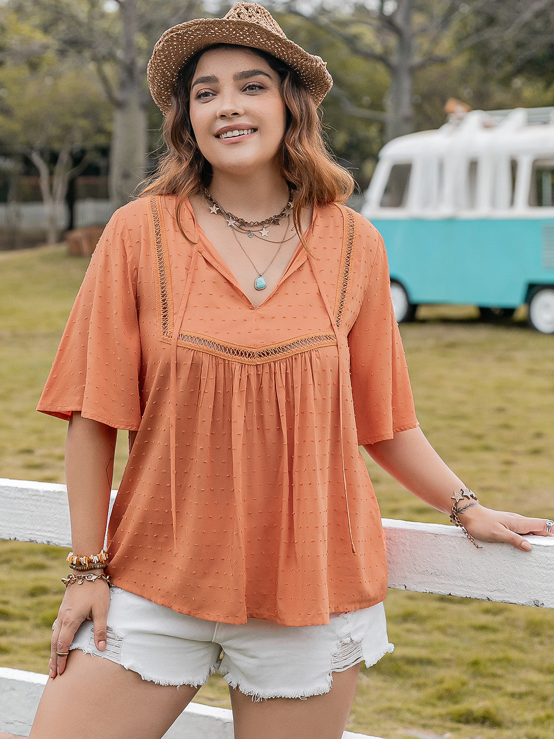 Plus Size Tangerine Top