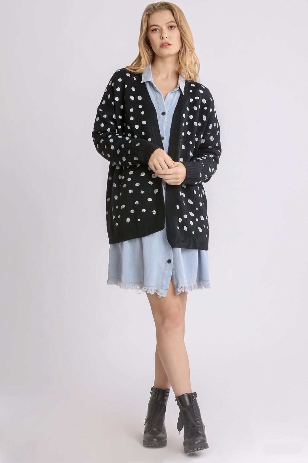 Umgee Polka Dot Cardigan