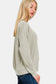 Zenana Washed Dropped Shoulder Sweatshirt - Light Gray