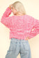 Shaggy Sweater Jacket - Pink