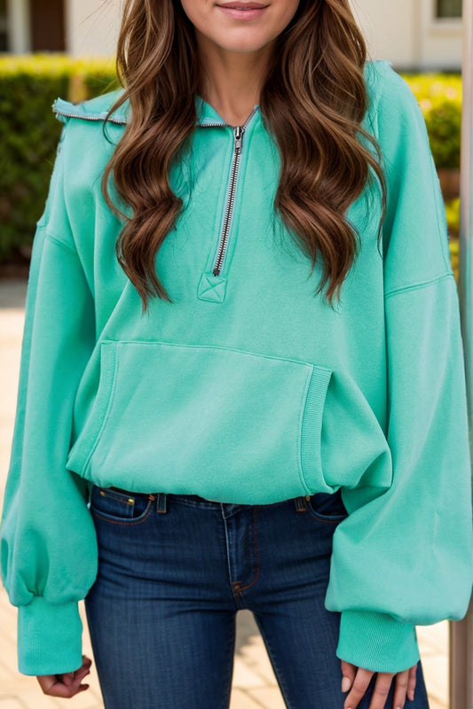 Trendy Turquoise Sweatshirt