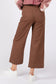 SAGE + FIG Wide Leg Cropped Pants - Mocha