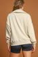 Umgee Johnny Collar Sweatshirt - Ecru