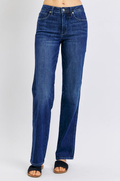 Judy Blue Dark Wash Tummy Control Straight Jeans