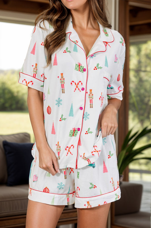 Christmas Morning Pajama Shorts Set