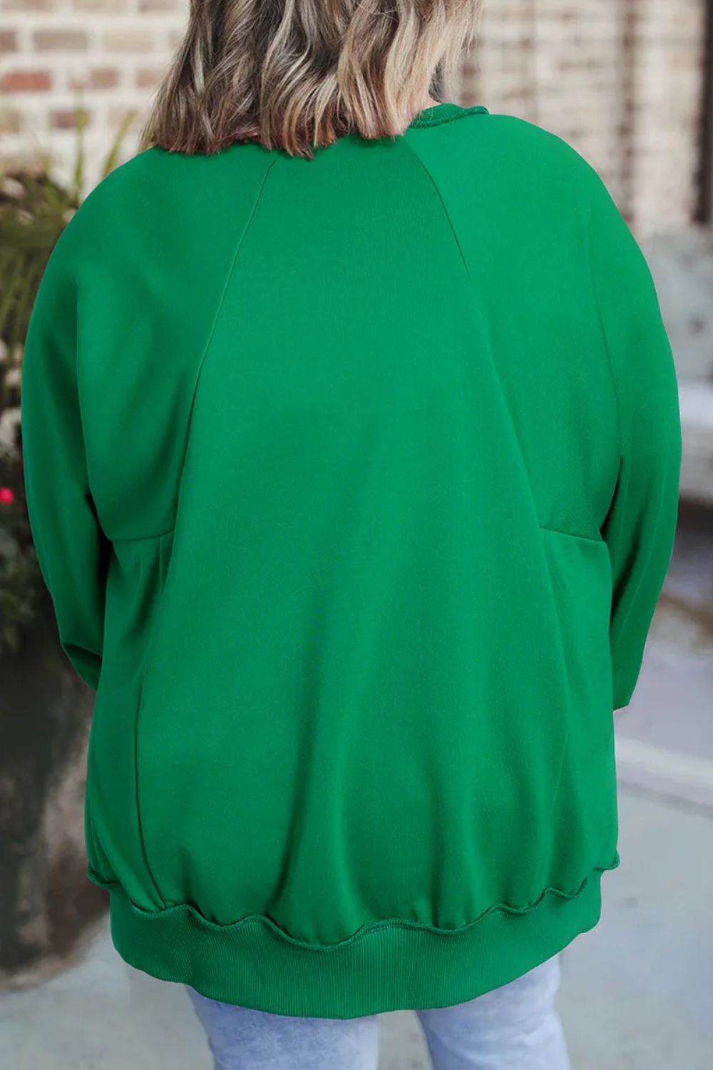 Plus Size Green Sweatshirt