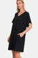 Zenana V-Neck Dress - Black