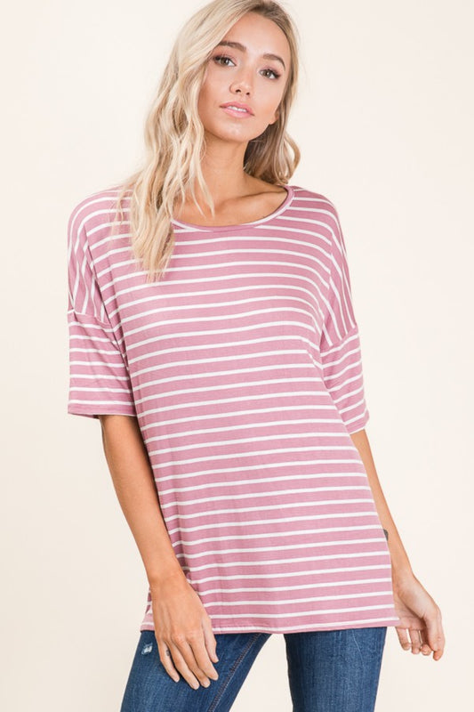 Mostly Mauve Stripes Top