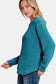 Zenana Chenille Sweater - Ocean Teal