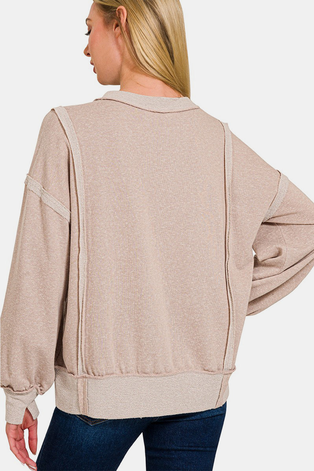 Zenana Ash Mocha Sweatshirt