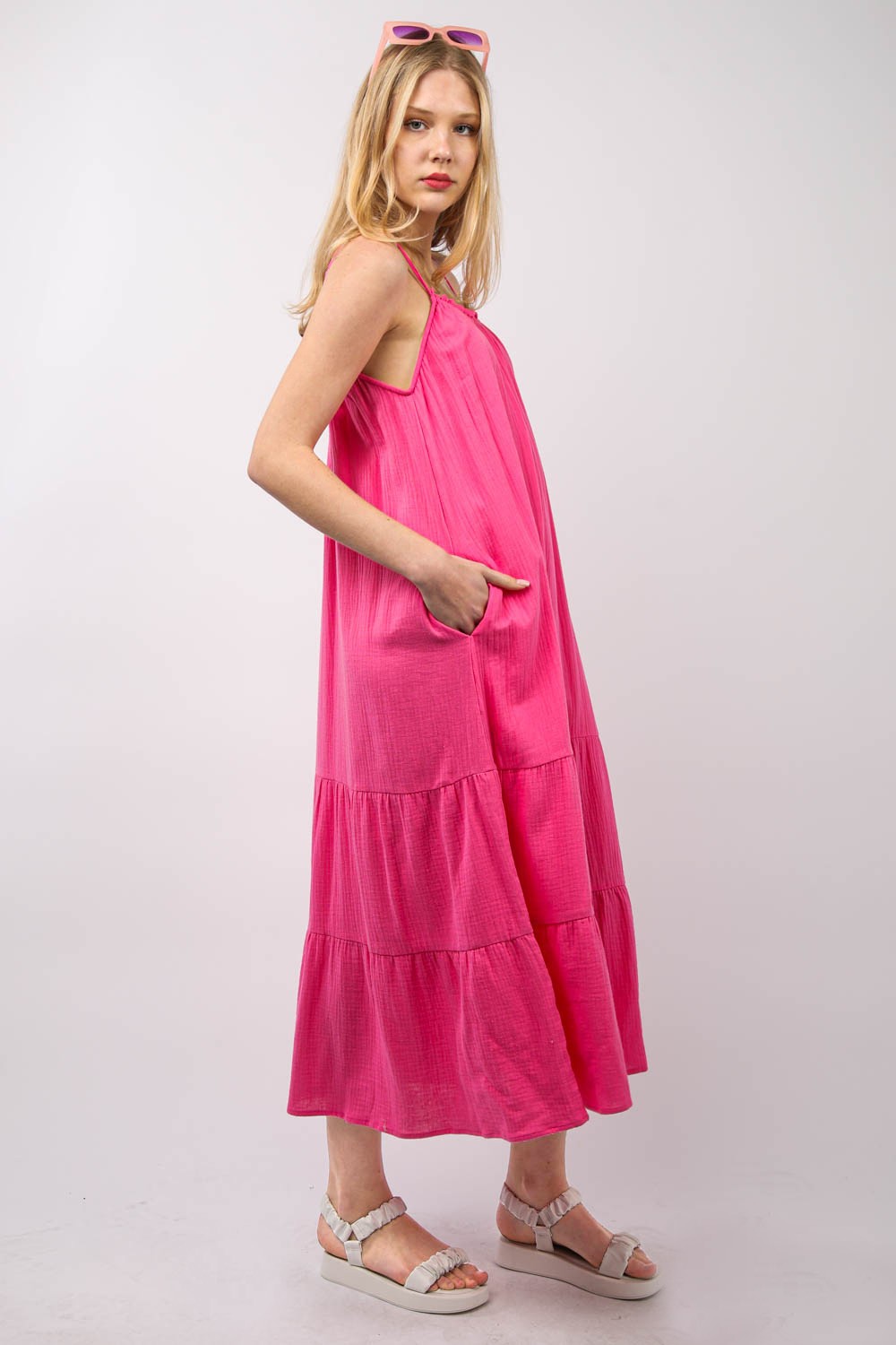 Merletto Dress - Fushsia