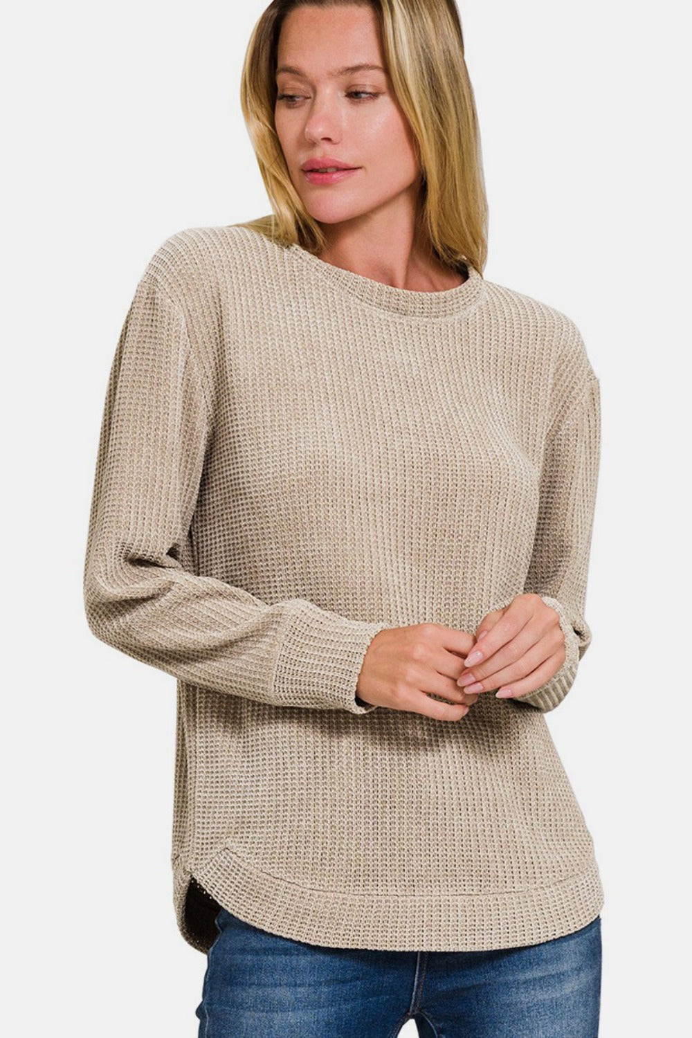 Zenana Chenille Sweater - Ash Mocha