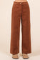 Mittoshop Corduroy Back Elastic Waist Pants - Camel