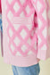 Geometric Pink Cardigan