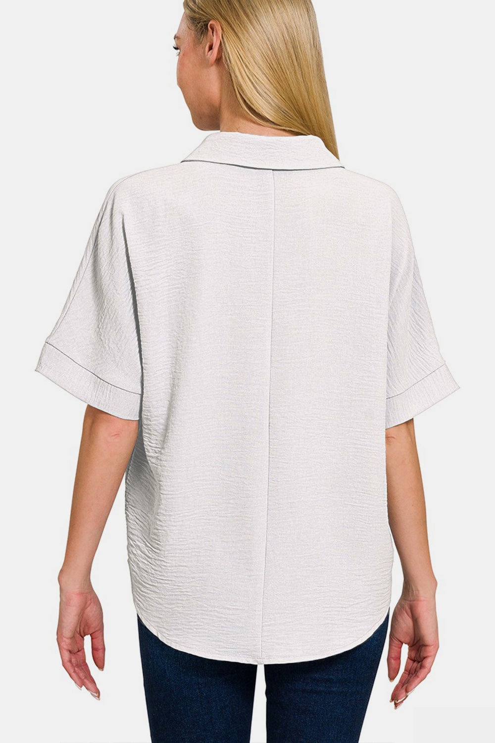 Zenana Textured Top - Off White