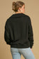 Umgee Johnny Collar Sweatshirt - Black
