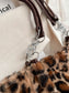 Faux Fur Leopard Purse