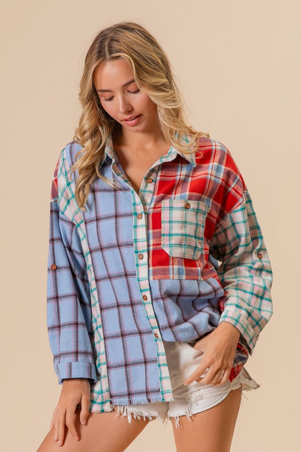 Biloxi Plaid Top