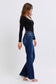 Judy Blue Raw Hem Straight Leg Jeans - Dark