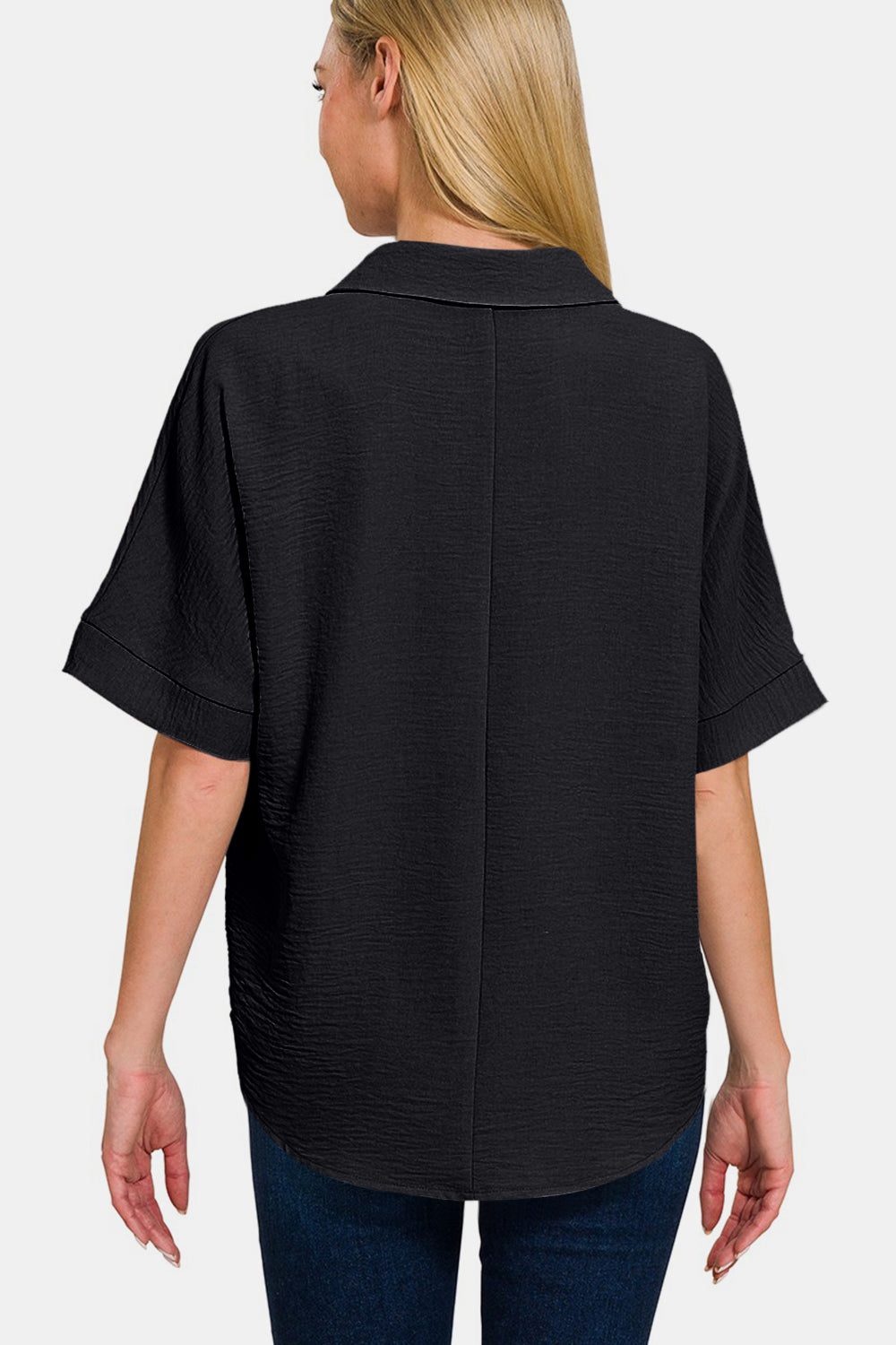 Zenana Textured Top - Black