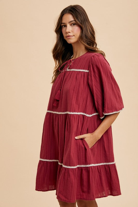 Kittredge Dress - Burgundy