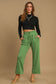 Umgee Drawstring Wide Leg Pants with Pockets - Green