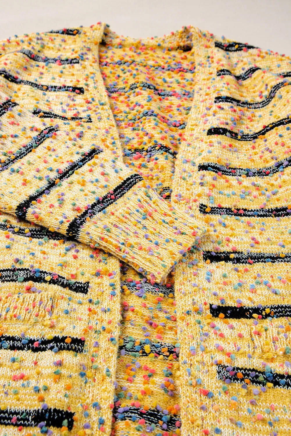 Gold Confetti Striped Cardigan