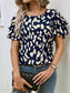 Navy Leopard Top