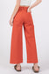 SAGE + FIG Wide Leg Cropped Pants - Cinnamon