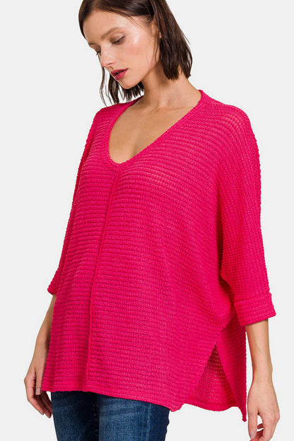 Zenana Oversized Magenta Top