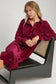 Umgee Textured Button Down Shirt Dress - Burgundy