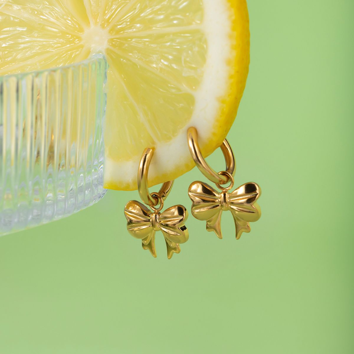 Gold Bow Earrings