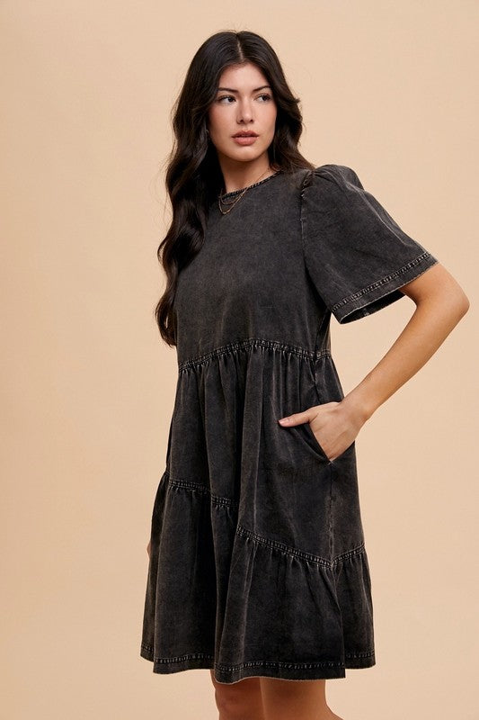 Winnwood Denim Dress - Black