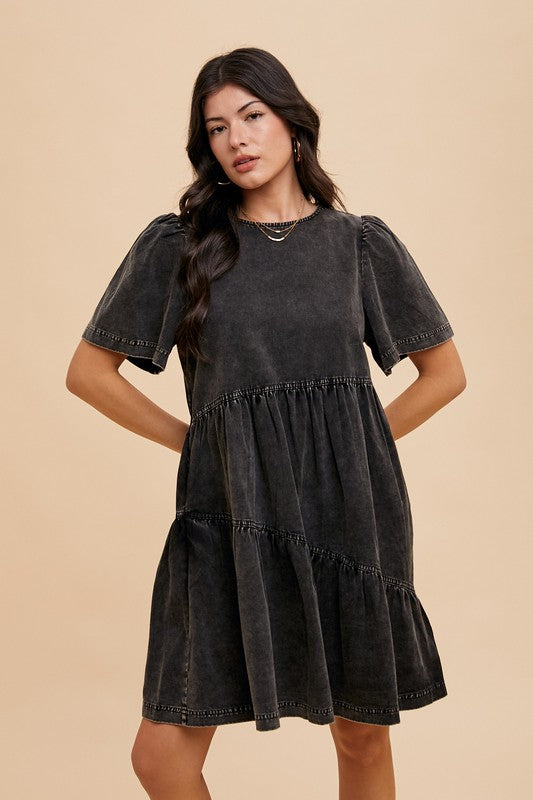 Winnwood Denim Dress - Black