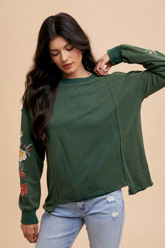 Floral Frenzy Top - Black Forest