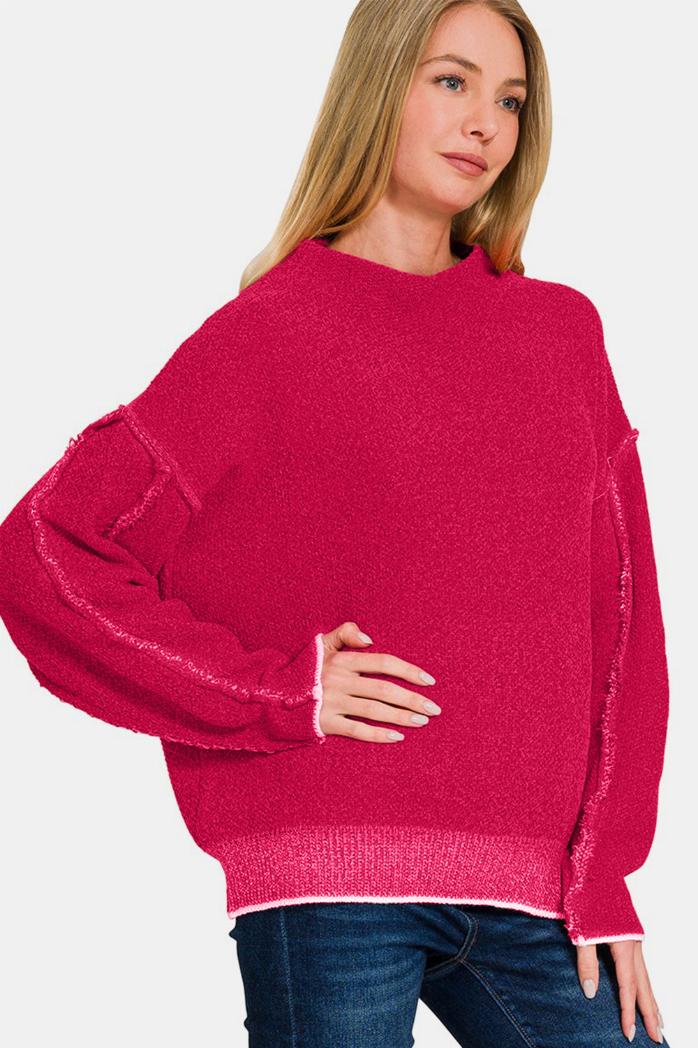 Zenana Magenta Sweater