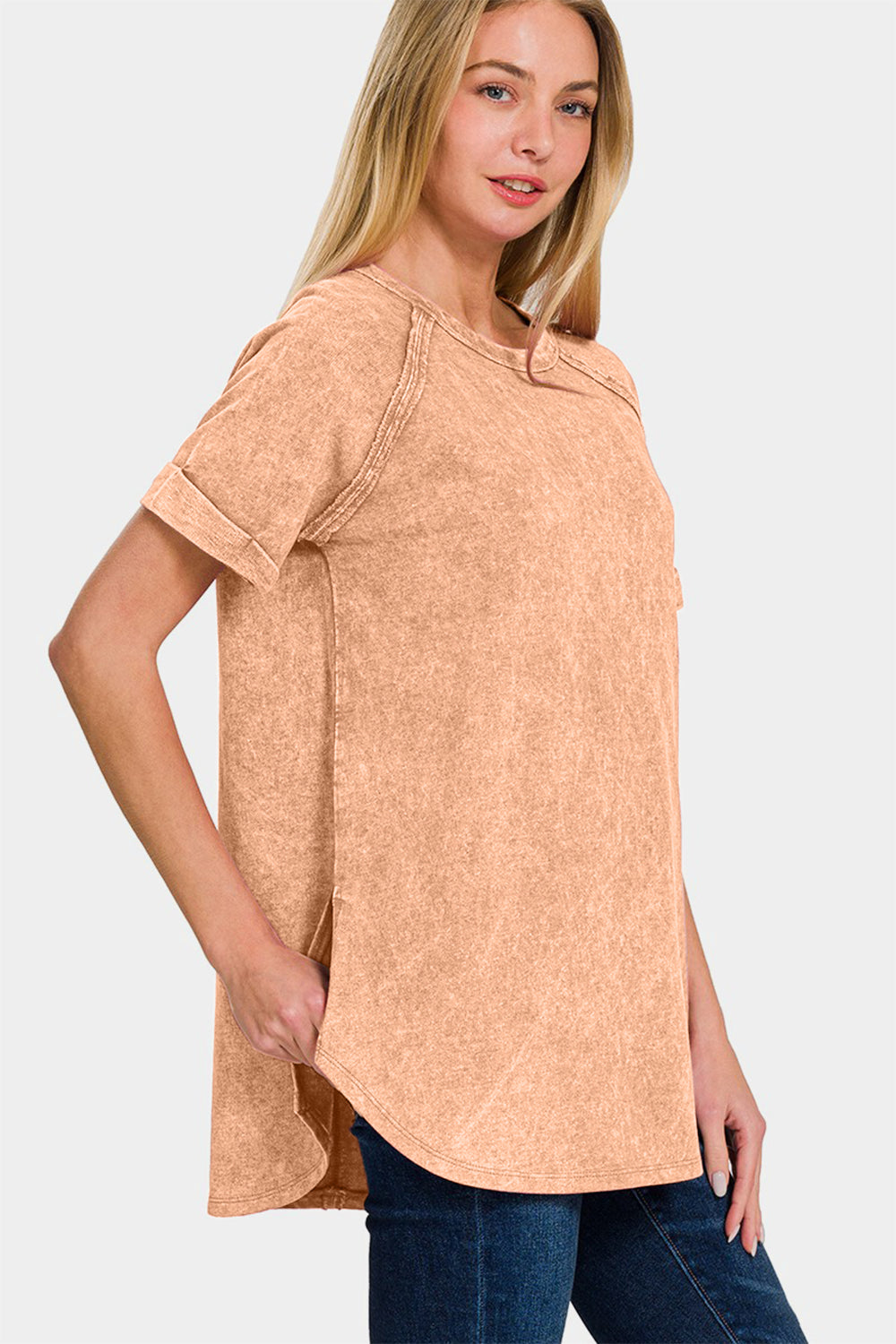 Zenana Heathered Top