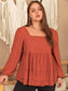 Plus Size Terrific Terracotta Top