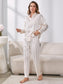 White Striped Pajama Set