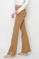 RISEN Bailey High Waist Side Slit Flare Jeans - Brown