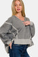 Zenana Scoop Neck Hoodie - Dark Gray