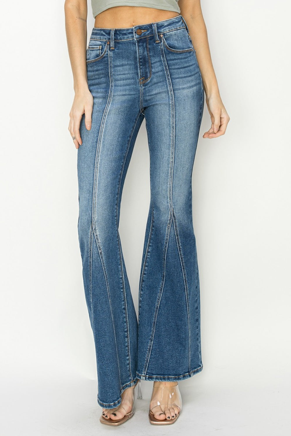 RISEN High Rise Flare Jeans