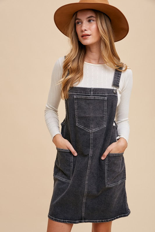 Garner Overall Dress - Black