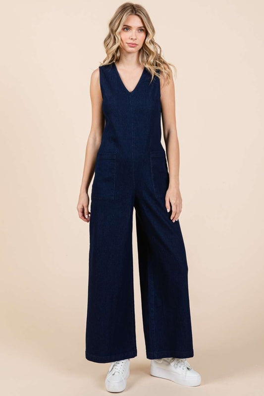 Wade Cove Denim Jumpsuit