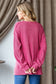 Be Merry Ribbed Top - Hot Pink