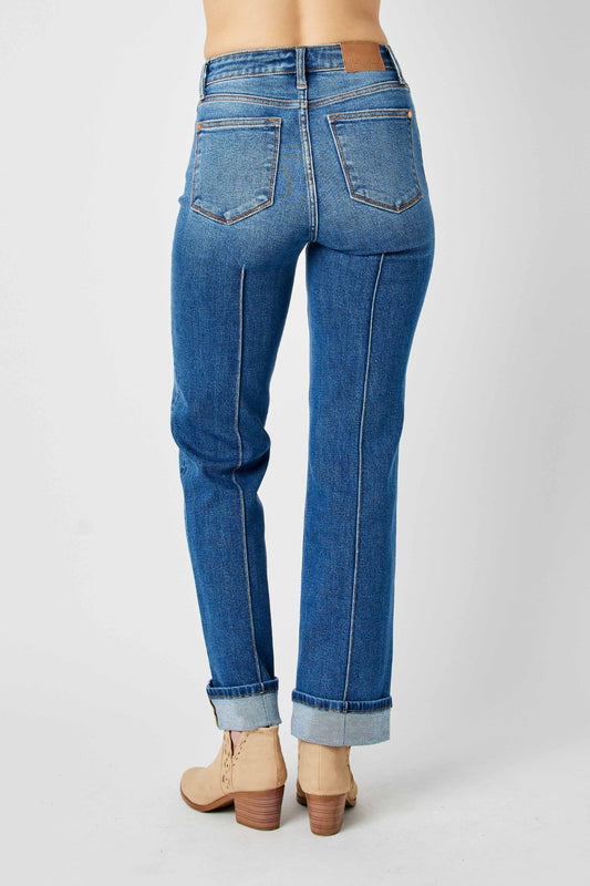 Judy Blue Front Seam Detail Straight Jeans