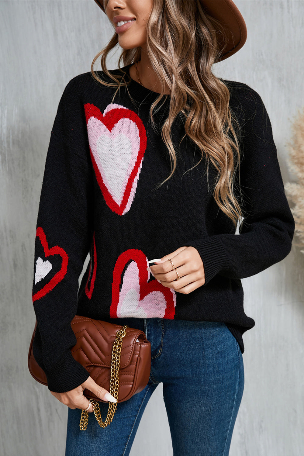 Scattered Hearts Sweater